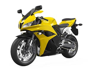 Yellow motorcycle